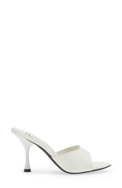 Shop Jeffrey Campbell Agent Slide Sandal In Cream Crinkle