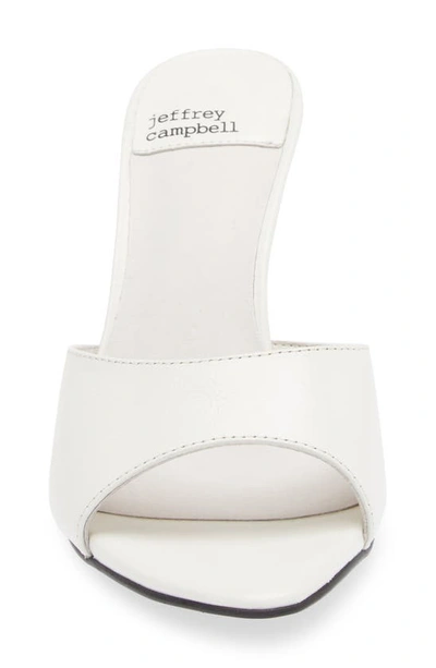 Shop Jeffrey Campbell Agent Slide Sandal In Cream Crinkle