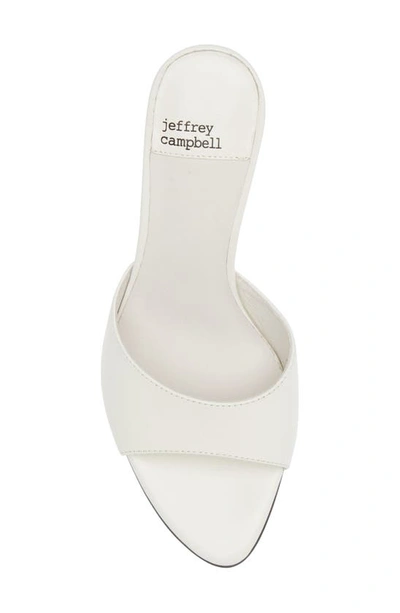 Shop Jeffrey Campbell Agent Slide Sandal In Cream Crinkle