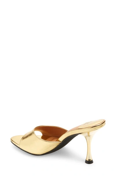 Shop Jeffrey Campbell Agent Slide Sandal In Gold Metallic