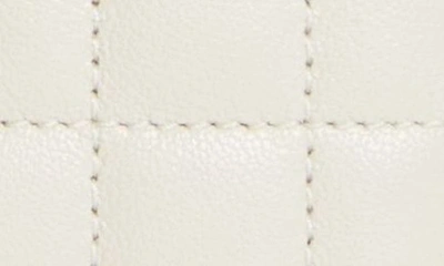 Shop Saint Laurent Matelassé Leather Card Case In Blanc Vintage