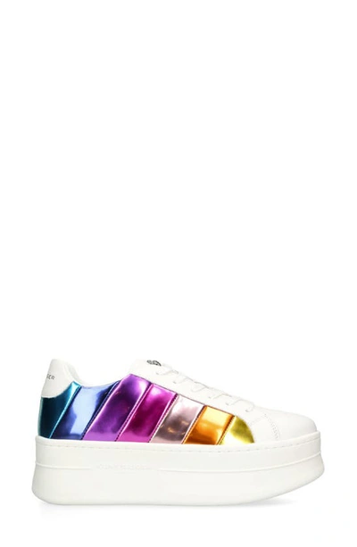 Shop Kurt Geiger Laney Pumped Sneaker In Rainbow Multi