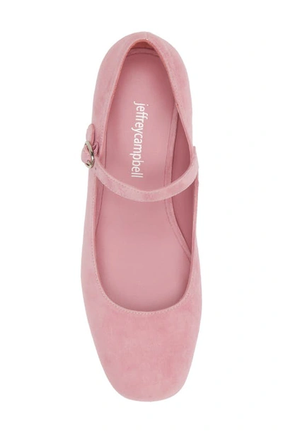 Shop Jeffrey Campbell Top Tier Mary Jane Pump In Pink Suede