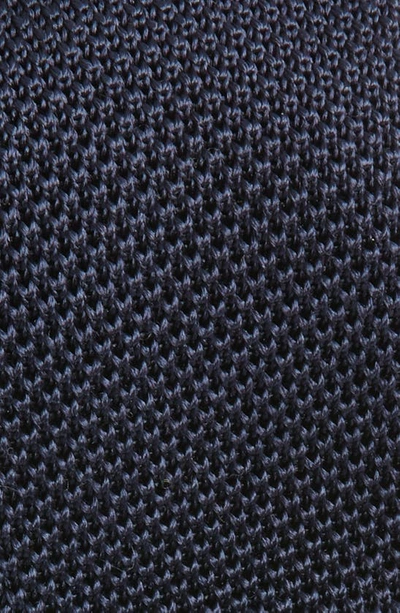 Shop Hugo Boss Silk Knitted Neck Tie In Dark Blue