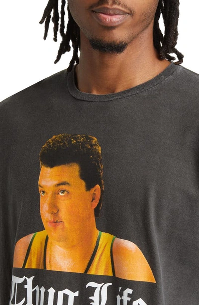 Shop Philcos Pineapple Express Thug Life Graphic T-shirt In Black Pigment