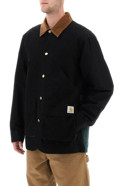 Shop Carhartt Wip 'heston' Cotton Shirt Jacket In Black