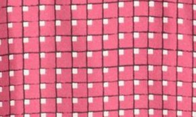 Shop Theory Geometric Silk Tank Top In Rose Pink Multi