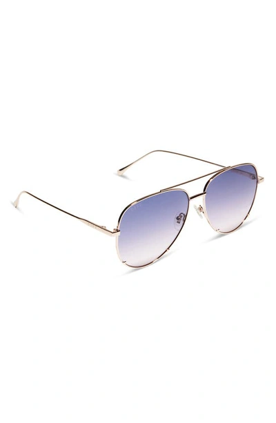 Shop Diff 63mm Scarlett Sunglasses In Champagne / Lavender Rose Lens