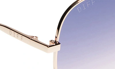 Shop Diff 63mm Scarlett Sunglasses In Champagne / Lavender Rose Lens