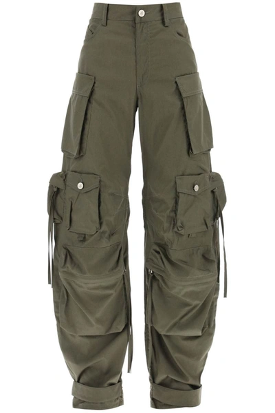 Shop Attico The  Cotton Fern Cargo Pants In Brown