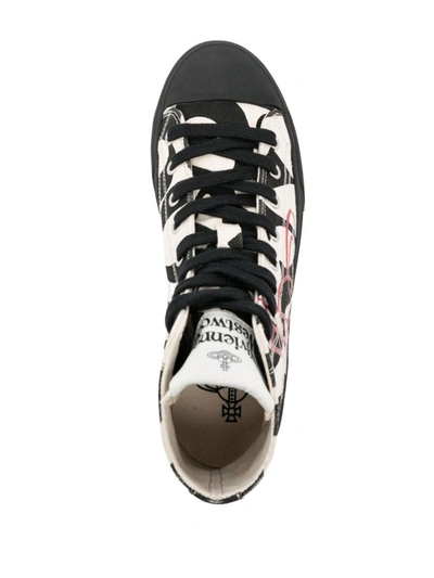 Shop Vivienne Westwood Logo Canvas Sneaker In Black