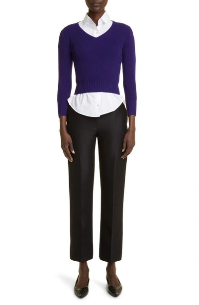 Shop The Row Cael Cashmere Blend Sweater In Purple