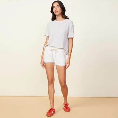 Shop Monrow Supersoft Mesh Contrast Shorts In Ash
