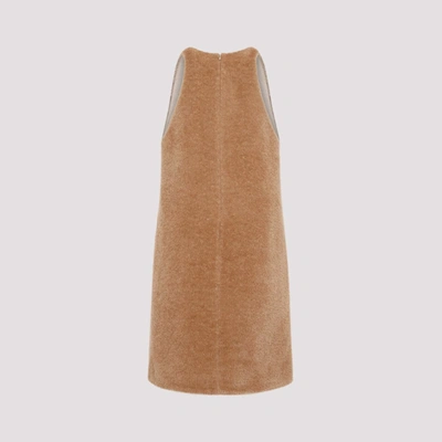 Shop Totême Wool Dress In Nude &amp; Neutrals