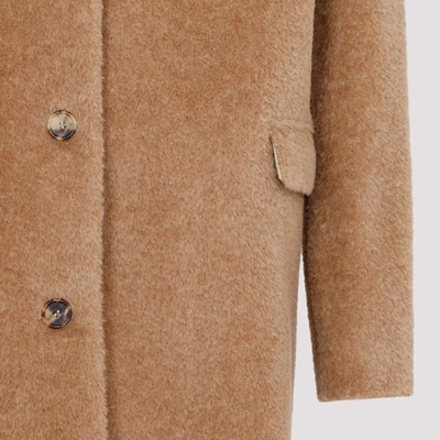 Shop Totême Wool Tailored Coat In Nude &amp; Neutrals