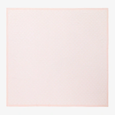 Shop Gucci Baby Girls Pink Wool Gg Blanket (84cm)