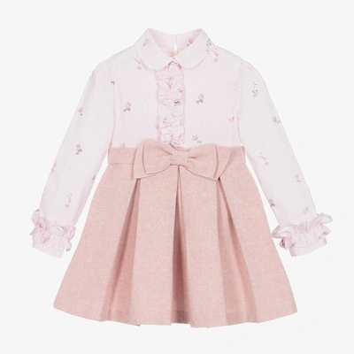 Lapin House Kids' Girls Pink Floral Cotton Stripes Dress | ModeSens