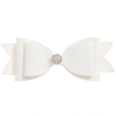 Shop Cute Cute Girls White Glitter Hairclip (14cm)