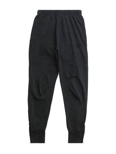 Shop Balenciaga 3b Sports Icon Soft Leggings For Men In Black Délavé