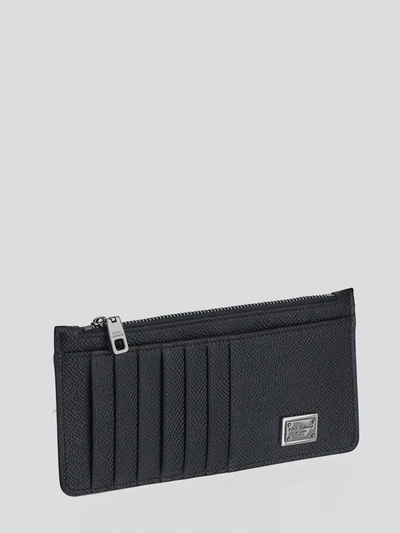 Shop Dolce & Gabbana Vertical Card Holder In Black