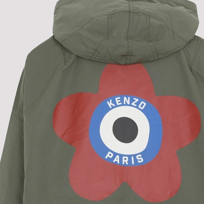 Shop Kenzo Target Windbreaker Jacket In Green