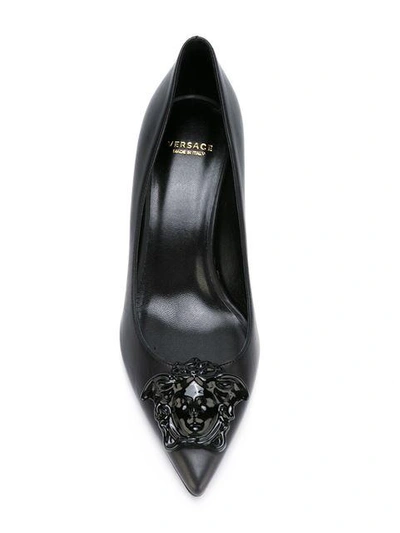 Shop Versace Medusa Pumps - Black