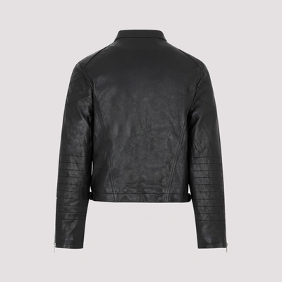Shop Acne Studios Leather Jacket In Black
