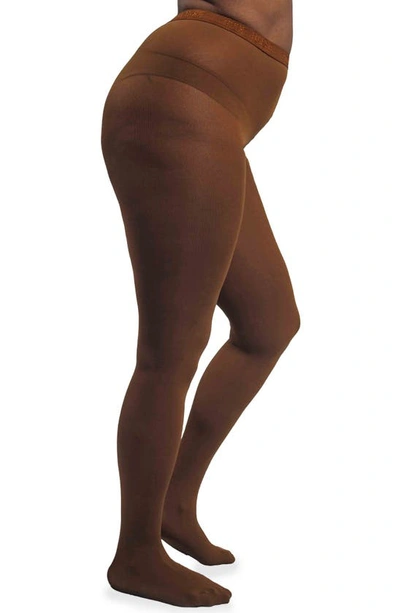 Shop Nude Barre Footed Opaque Tights In 3pm