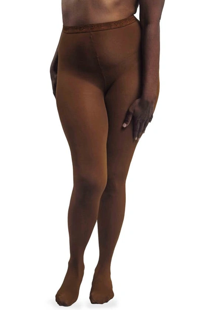 Shop Nude Barre Footed Opaque Tights In 3pm