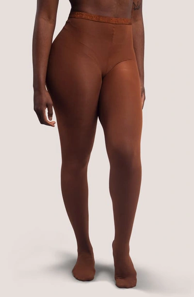 Shop Nude Barre Footed Opaque Tights In 4pm