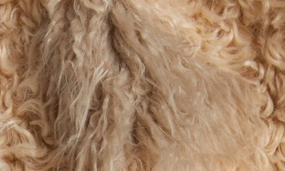 Shop Stella Mccartney Mixed Faux Shearling Coat In 9561 Oat