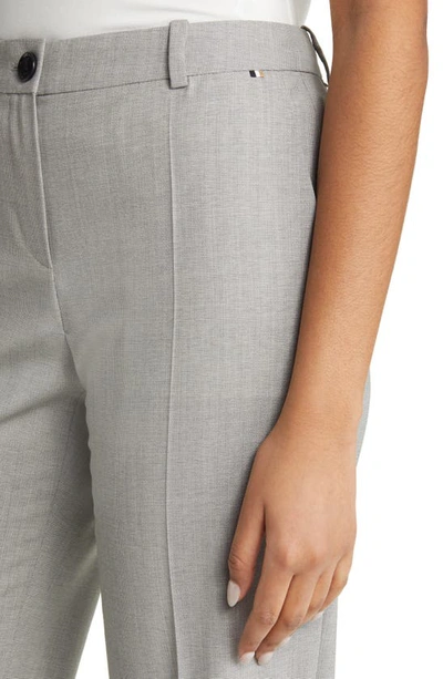 Shop Hugo Boss Tasewa Slim Fit Stretch Wool Blend Pants In Grey Fabric