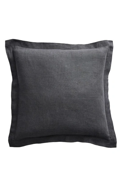 Shop Bed Threads French Linen Accent Pillow Cover In Charcoal