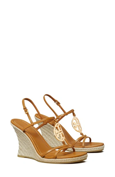 Shop Tory Burch Capri Miller Espadrille Wedge Sandal In Caramel Corn / Wheat