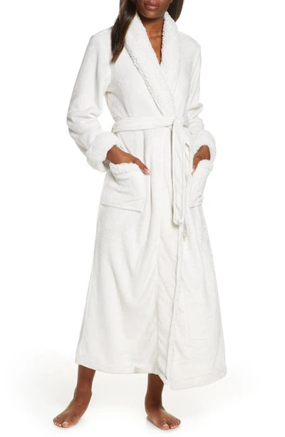 Shop Natori Plush Robe In Bone