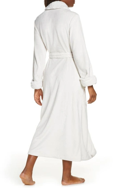 Shop Natori Plush Robe In Bone