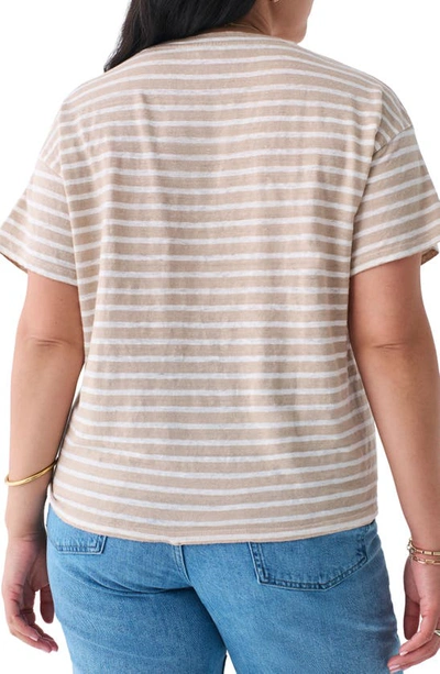 Shop Faherty Sonoma Linen T-shirt In Hampton Stripe