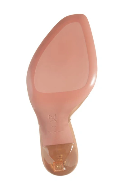 Shop Amina Muaddi Alexa Glass Slipper Slide Sandal In Pvc Nude