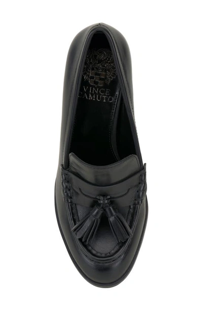 Shop Vince Camuto Chelivia Block Heel Tassel Loafer In Black
