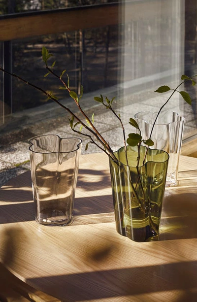 Shop Iittala Aalto Vase In Green