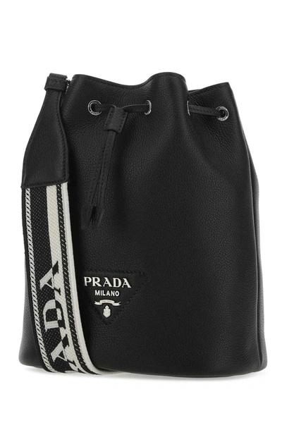 Shop Prada Bucket Bags In Black