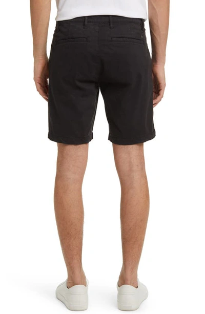 Shop Ag Wanderer Brushed Cotton Twill Chino Shorts In Super Black