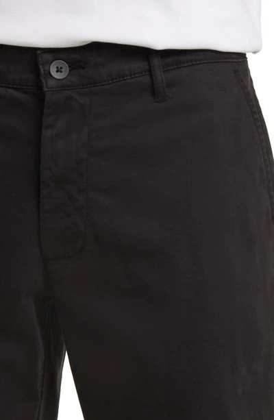 Shop Ag Wanderer Brushed Cotton Twill Chino Shorts In Super Black