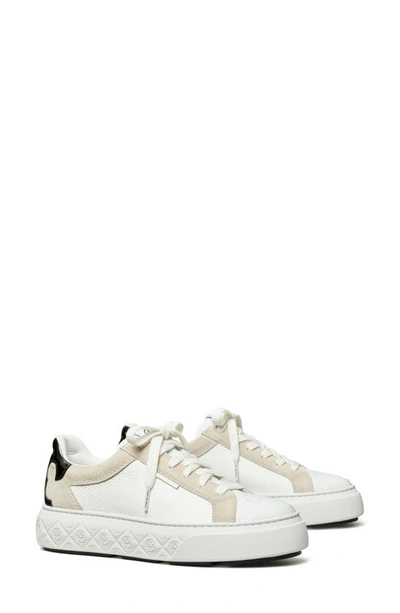 Shop Tory Burch Ladybug Sneaker In Titanium White / Black