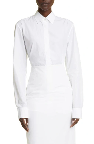 Shop The Row Derica Cotton Poplin Button-up Shirt In White