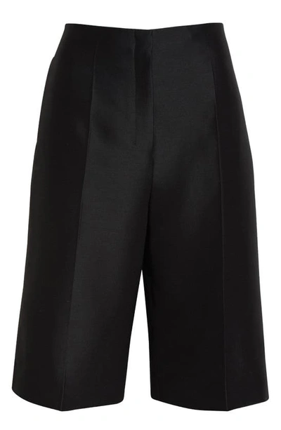 Shop The Row Flash Longline Wool & Silk Shorts In Black