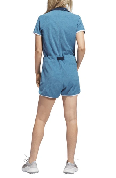 Shop Adidas Golf X Bogey Boys Short Sleeve Romper In Altered Blue S22