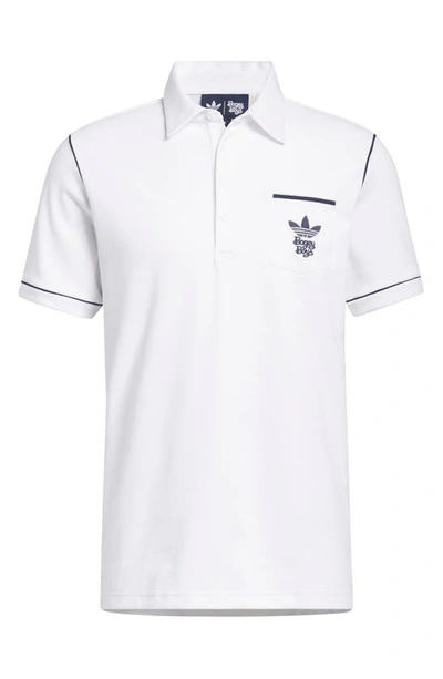 Shop Adidas Golf X Bogey Boys Cotton Blend Golf Polo In White