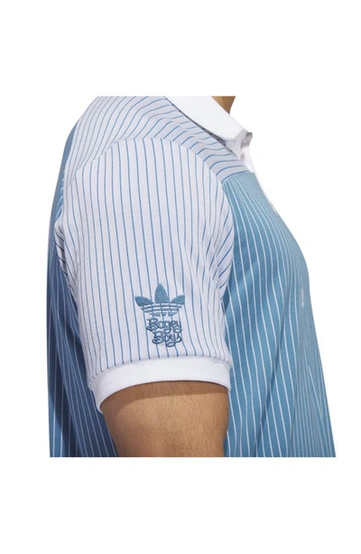Shop Adidas Golf X Bogey Boys Cotton Blend Golf Polo In Altered Blue