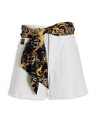 Shop Versace Jeans Couture Barocco Scarf Shorts